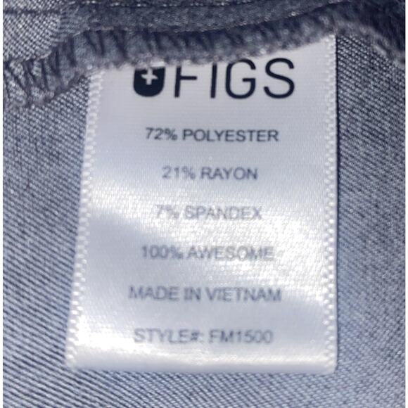 FIGS Technical Collection - Lot Of 2 X-Small Gray Scrub Tops Healthcare - Picture 5 of 6